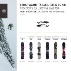 2 Straps Orteil Pour 1 Paire De Fixations De Snowboard Wedze Taille L (42/48) -Horizon Glacial 2 straps orteil pour 1 paire de fixations de snowboard wedze taille l 4248 2