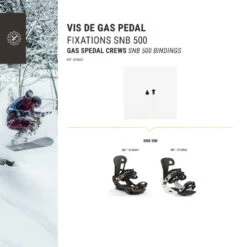 Devant -Horizon Glacial 2 vis de gas pedal pour 1 paire de fixations de snowboard wedze 1