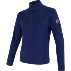 Baselayer Merino Extreme Outdoor Men's Long Sleeve Half Zip Blue Medium