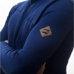 Baselayer Merino Extreme Outdoor Men's Long Sleeve Half Zip Blue Medium -Horizon Glacial baselayer merino extreme outdoor mens long sleeve half zip blue medium 3