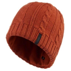 WEDZE BONNET DE SKI ADULTE TORSADES WOOL TERRA COTA -Horizon Glacial bonnet de ski adulte torsades wool terra cota 3