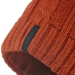 WEDZE BONNET DE SKI ADULTE TORSADES WOOL TERRA COTA -Horizon Glacial bonnet de ski adulte torsades wool terra cota 5