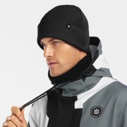 Bonnet Hiver Sports D'hiver Homme Et Femme Snowflake Black Noir -Horizon Glacial bonnet hiver sports dhiver homme et femme snowflake black noir 2