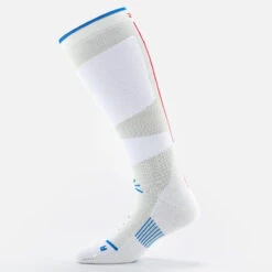 Devant -Horizon Glacial chaussettes de ski et snowboard adulte 500 blanc 1