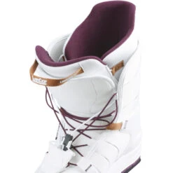 WEDZE Chaussures De Snowboard All Mountain Femme Boogey 300 Fast Lock Blanches -Horizon Glacial chaussures de snowboard all mountain femme boogey 300 fast lock blanches 8