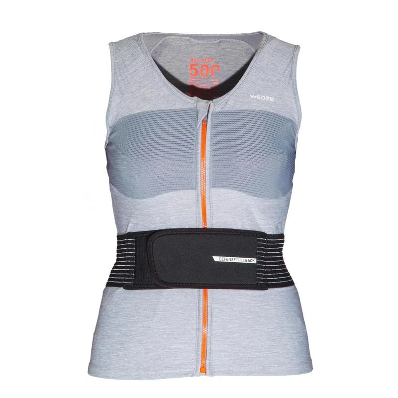 Gilet Protection Dorsale De Ski Et Snowboard Femme DBCK 500 Grise 2 Gilet Protection Dorsale De Ski Et Snowboard Femme DBCK 500 Grise – Image 2