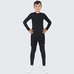 Haut Couche De Base Manches Longues à Col Ras Du Cou Pour Garçons -Horizon Glacial haut couche de base manches longues a col ras du cou pour garcons 3