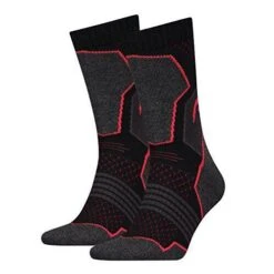 Head Lot De 2 Paires De Chaussettes De Randonnée Mi-mollet Unisexes Noir/Rouge