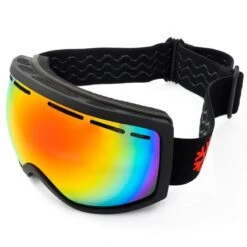 Masque De Ski / Masque De Snowboard Noir - Verre Miroir Rouge -Horizon Glacial masque de ski masque de snowboard noir verre miroir rouge 6