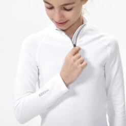 WEDZE Sous-vêtement De Ski Enfant - BL 500 1/2 Zip Haut - Blanc -Horizon Glacial sous vetement de ski enfant bl 500 12 zip haut blanc 2