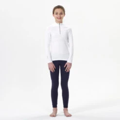 WEDZE Sous-vêtement De Ski Enfant - BL 500 1/2 Zip Haut - Blanc -Horizon Glacial sous vetement de ski enfant bl 500 12 zip haut blanc 4