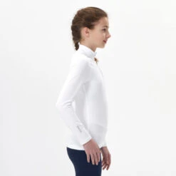 WEDZE Sous-vêtement De Ski Enfant - BL 500 1/2 Zip Haut - Blanc -Horizon Glacial sous vetement de ski enfant bl 500 12 zip haut blanc 7