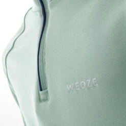 WEDZE Sous-vêtement De Ski Enfant FRESHWARM 1/2 Zip Haut Vert D'eau -Horizon Glacial sous vetement de ski enfant freshwarm 12 zip haut vert deau 4