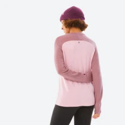 WEDZE Sous-vêtement De Ski Femme BL 590 Laine Mérinos Haut - Rose -Horizon Glacial sous vetement de ski femme bl 590 laine merinos haut rose 2