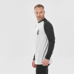 WEDZE Sous-vêtement De Ski Homme - BL 590 Brokovich Laine Mérinos Haut - Noir Blanc -Horizon Glacial sous vetement de ski homme bl 590 brokovich laine merinos haut noir blanc 9