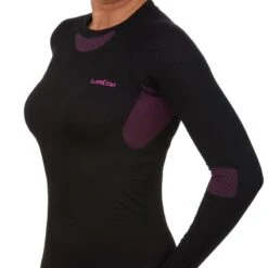 WEDZE Sous-vêtement De Ski Seamless Femme BL 580 I-Soft Haut - Noir/violet -Horizon Glacial sous vetement de ski seamless femme bl 580 i soft haut noirviolet 2