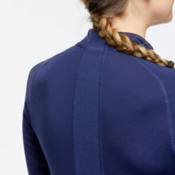 WEDZE Sous-vêtement Thermique De Ski Femme BL 500 1/2 Zip Haut - Bleu Marine -Horizon Glacial sous vetement thermique de ski femme bl 500 12 zip haut bleu marine 6