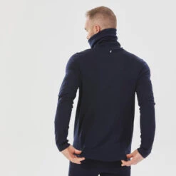 WEDZE Sous-vêtement Thermique De Ski Homme BL 900 Wool Neck Haut - Bleu Marine -Horizon Glacial sous vetement thermique de ski homme bl 900 wool neck haut bleu marine 2