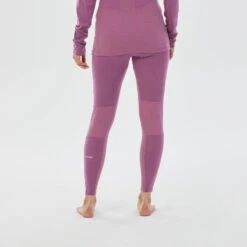 WEDZE Sous Vêtement Thermique De Ski Laine Mérinos Femme - BL 900 Bas Rose -Horizon Glacial sous vetement thermique de ski laine merinos femme bl 900 bas rose 5