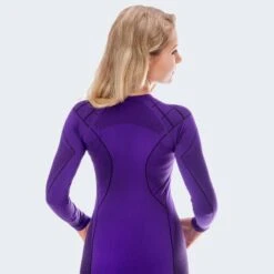 T-shirt Sportif | Sous-vêtements Thermiques | Femmes | Sans Couture | Violet -Horizon Glacial t shirt sportif sous vetements thermiques femmes sans couture violet 6
