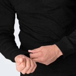 T-shirts Thermique | Sous-vêtements | Hommes | Doublure Polaire | Noir -Horizon Glacial t shirts thermique sous vetements hommes doublure polaire noir 4