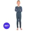 Thermo Pantalon/chemise Enfant - Ensemble - Anthracite - 152/164