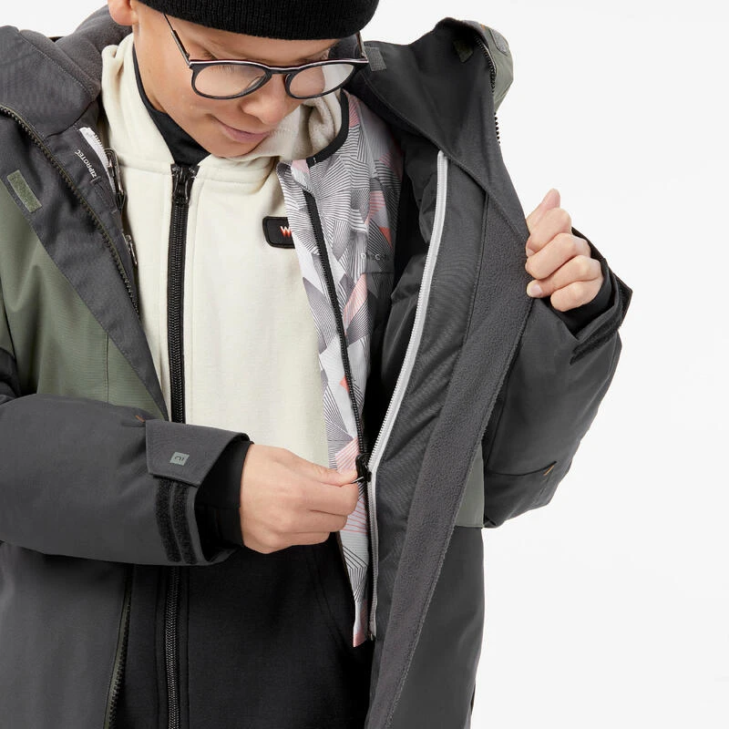 VESTE DE SNOWBOARD GARÇON LONGUE ET TRÈS RÉSISTANTE - SNB 500 - KAKI 7 VESTE DE SNOWBOARD GARÇON LONGUE ET TRÈS RÉSISTANTE - SNB 500 - KAKI – Image 7