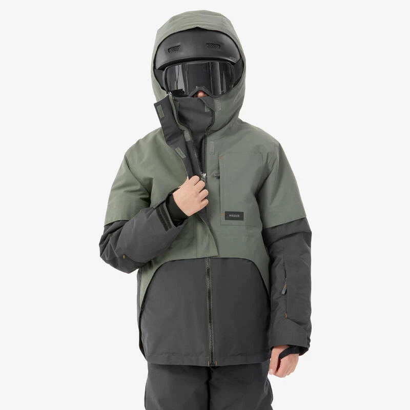 VESTE DE SNOWBOARD GARÇON LONGUE ET TRÈS RÉSISTANTE - SNB 500 - KAKI 1 VESTE DE SNOWBOARD GARÇON LONGUE ET TRÈS RÉSISTANTE - SNB 500 - KAKI