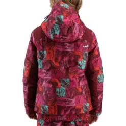 WEDZE Veste Ski Enfant Fille EVOSTYLE Imprimé Et Bordeaux -Horizon Glacial veste ski enfant fille evostyle imprime et bordeaux 3