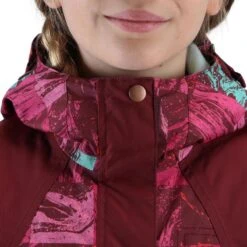 WEDZE Veste Ski Enfant Fille EVOSTYLE Imprimé Et Bordeaux -Horizon Glacial veste ski enfant fille evostyle imprime et bordeaux 5