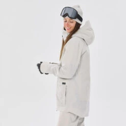 Veste Snowboard Femme Résistante Et 3 En 1 - SNB 900 Beige -Horizon Glacial veste snowboard femme resistante et 3 en 1 snb 900 beige 3