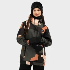 Veste Snowboard Femme Sports D'hiver W1-W Sandboard Noir