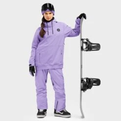 Veste Snowboard Femme Sports D'hiver W1-W Snowy Lavande -Horizon Glacial veste snowboard femme sports dhiver w1 w snowy lavande 3