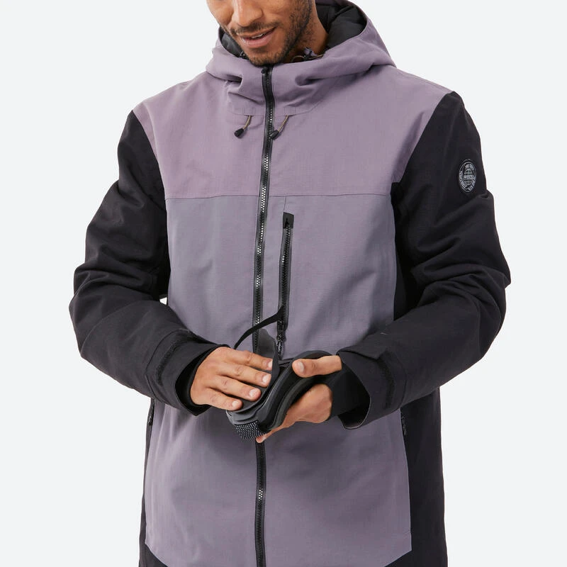 Veste Snowboard Homme Compatible ZIPROTEC SNB 500 -Violette 10 Veste Snowboard Homme Compatible ZIPROTEC SNB 500 -Violette – Image 10
