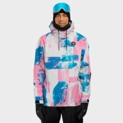 Veste Snowboard Homme Sports D'hiver W1 Holi Rose Bonbon
