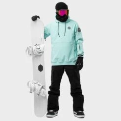 Veste Snowboard Homme Sports D'hiver W1 Iceberg Turquoise -Horizon Glacial veste snowboard homme sports dhiver w1 iceberg turquoise 2