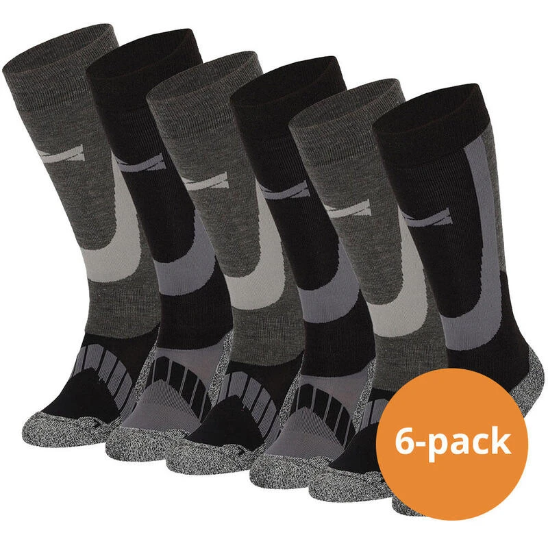 Xtreme Chaussettes De Ski Unisexe Lot De 6 Multi Black 1 Xtreme Chaussettes De Ski Unisexe Lot De 6 Multi Black